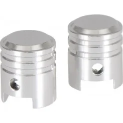 2 Bouchons De Valve BIKE PARTS Caps PISTON Shrader Argent