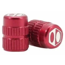 2 Bouchons De Valve BOX Cube Caps Shrader Rouge