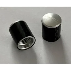 2 Bouchons De Valve NO CONTEST Carbon Caps Shrader Argent