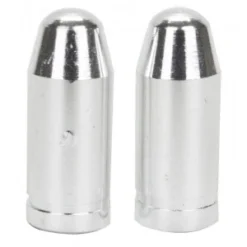 2 Bouchons De Valve TRIK TOPZ Balle Caps Shrader Argent