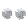 2 Bouchons De Valve TRIK TOPZ Croix De Fer Caps Shrader Argent