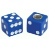 2 Bouchons De Valve TRIK TOPZ Dé Caps Shrader Bleu