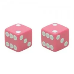 2 Bouchons De Valve TRIK TOPZ Dé Caps Shrader Rose