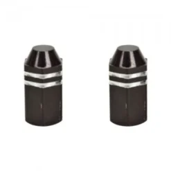 2 Bouchons De Valve TRIK TOPZ Hex Caps Shrader Noir