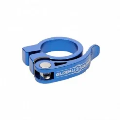 Promax Collier De Selle GLOBAL RACING Fast Seat Clamp 25,4mm Bleu (serrage Rapide)