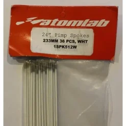 Pack De 36 Rayons ATOMLAB Acier / 233mm Blanc (BMX VTT 24") -Boutique Prologo pack de 36 rayons atomlab acier 233mm blanc bmx vtt 24 2
