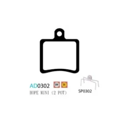 Plaquettes ASHIMA AD0302-SM Semi Metal HOPE Mini / Enduro 2001/2003 -Boutique Prologo plaquettes ashima ad0302 sm semi metal hope mini enduro 20012003 1