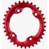 Plateau ABSOLUTE BLACK OVAL Shimano XT M8000 - SLX M7000 96bcd 32 T. Rouge